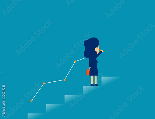 Leader drawing business direction. Business planning concept. Strategy business