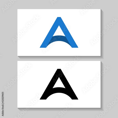 Letter A logo icon design template elements - vector sign. Business card templates.