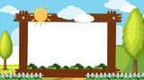 Border template with garden in background