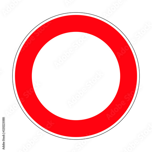 Free Download Prohibition for all types of vehicles. Road sign of Germany. Europe. Vector graphics. - GFXLoad