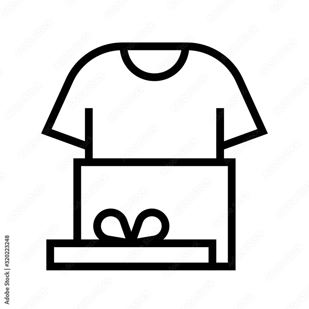 Open Gift box vector illustration, line style icon Open Gift box vector illustration, line style icon