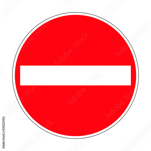 Free Download The prohibition of entry. Entry is prohibited. Road sign of Germany. Europe. Vector graphics. - GFXLoad