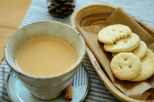 cup of tea and cookies