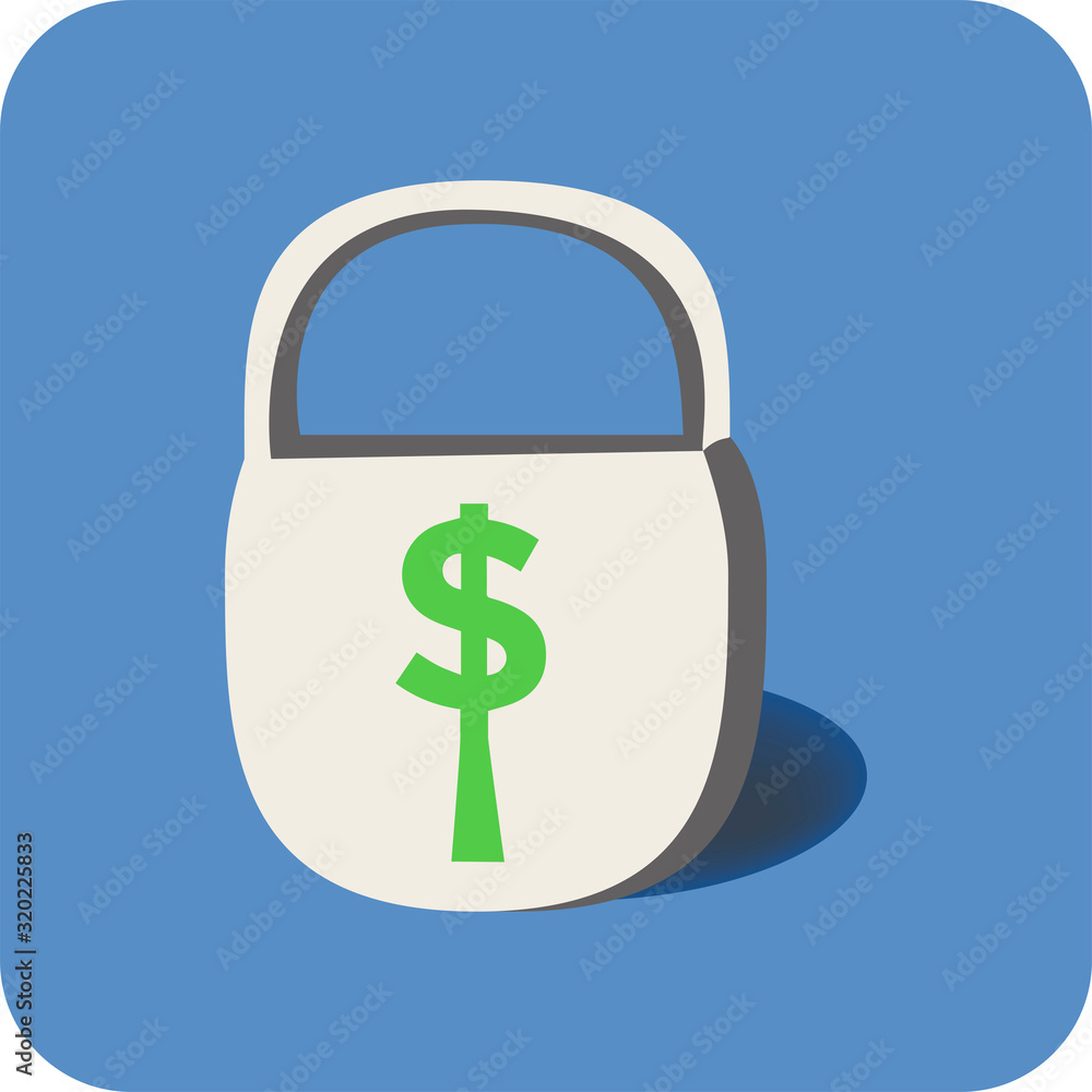 vector illustration conceptual padlock dollar vector illustration conceptual padlock dollar