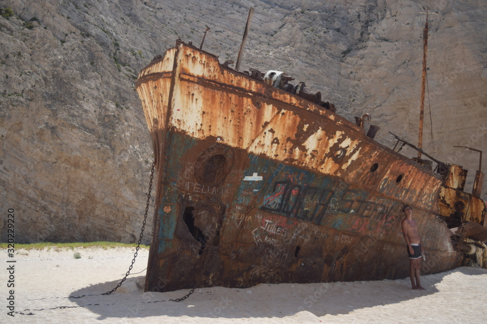 shipwreck on beach
