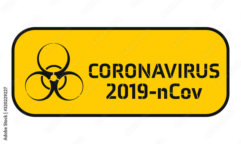 Obraz premium Coronavirus warning sign 