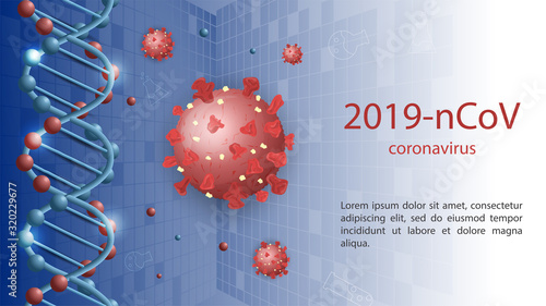 banner for the design of the outbreak of the epidemic 2019 nCoV coronavirus