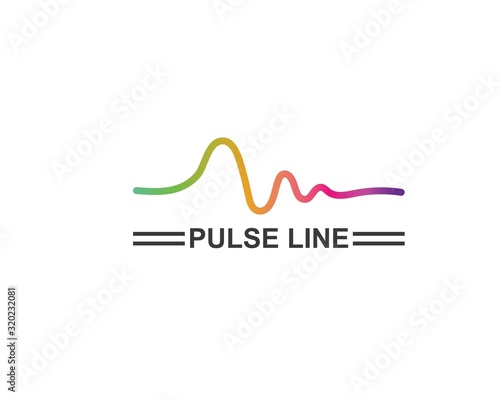 pulse line,equaizer and sound effect ilustration logo vector icon