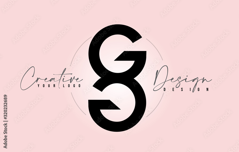 GG Letter Design Icon Logo with Letters one on top of each other Vector. GG Letter Design Icon Logo with Letters one on top of each other Vector.
