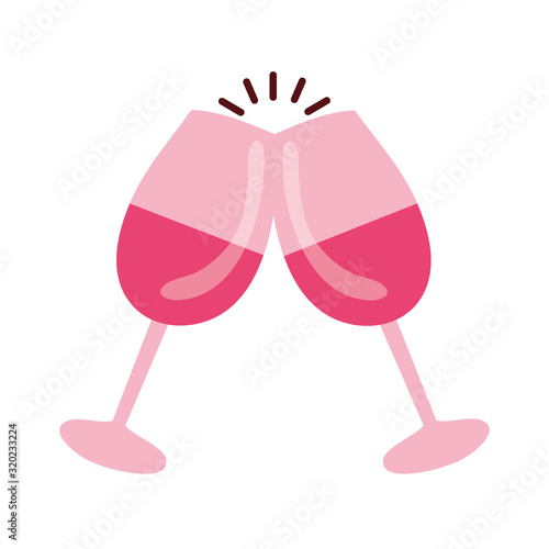 wine cups glasses toast icon