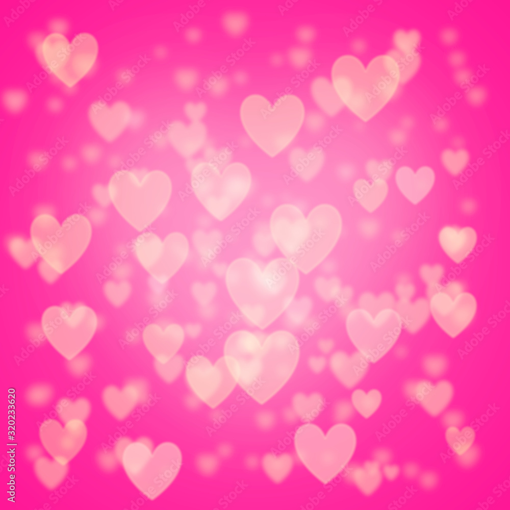 Heart bokeh background for Valentine's Day.