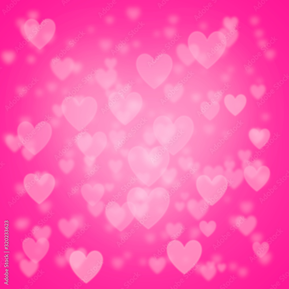 Heart bokeh background for Valentine's Day.