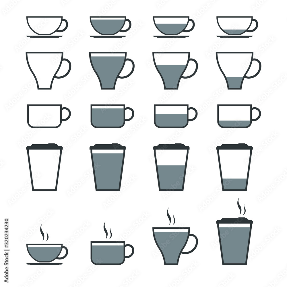 coffee icons set coffee icons set