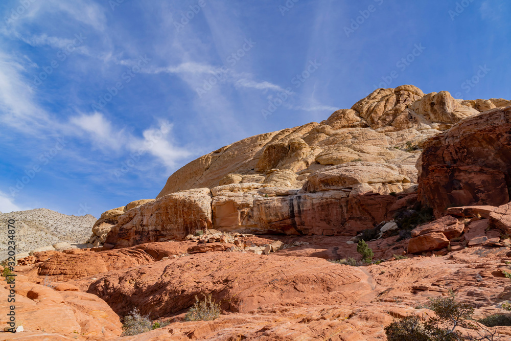 Fototapeta premium Morning nature view of the famous Red Rock Canyon
