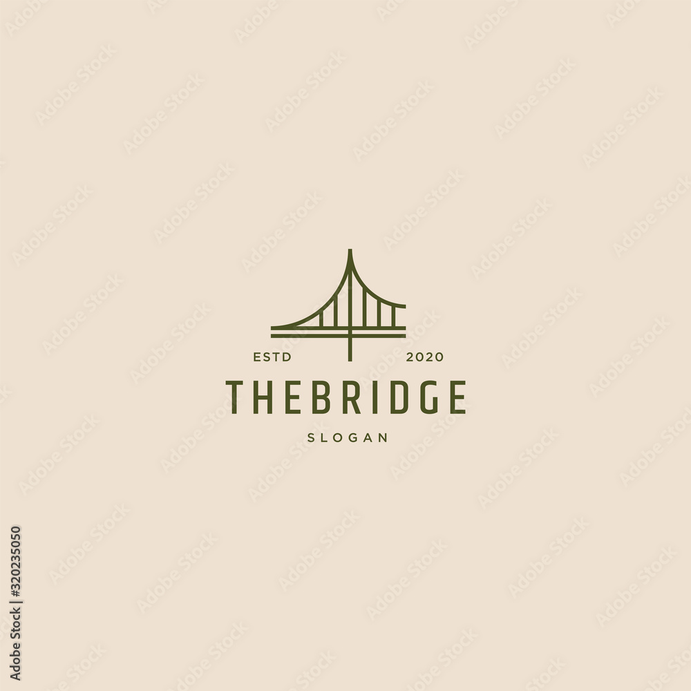 Bridge logo retro vintage template inspiration