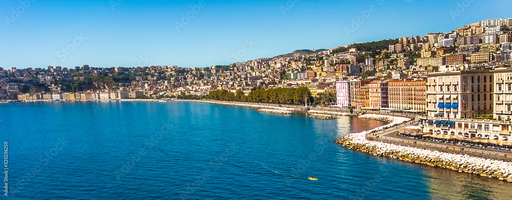View of Naples on the Gulf of Naples Campania Italy