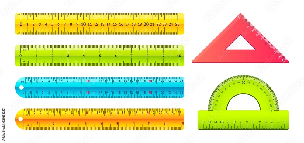 Yellow Measure Tape Vector. Centimeter and Inch. Measure Tool