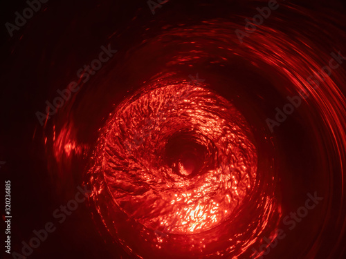 Photography Close up shot of red water vortex