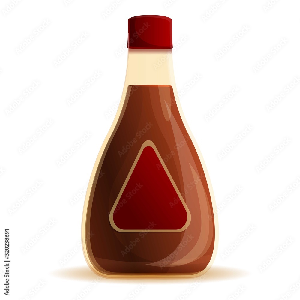 Obraz premium Pepper sauce bottle icon. Cartoon of pepper sauce bottle vector icon for web design isolated on white background