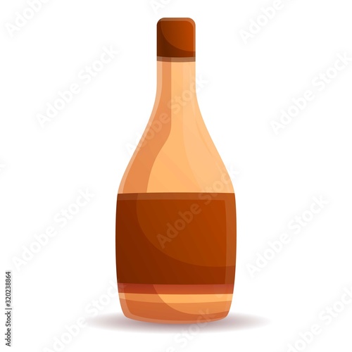 Vinegar bottle icon. Cartoon of vinegar bottle vector icon for web design isolated on white background