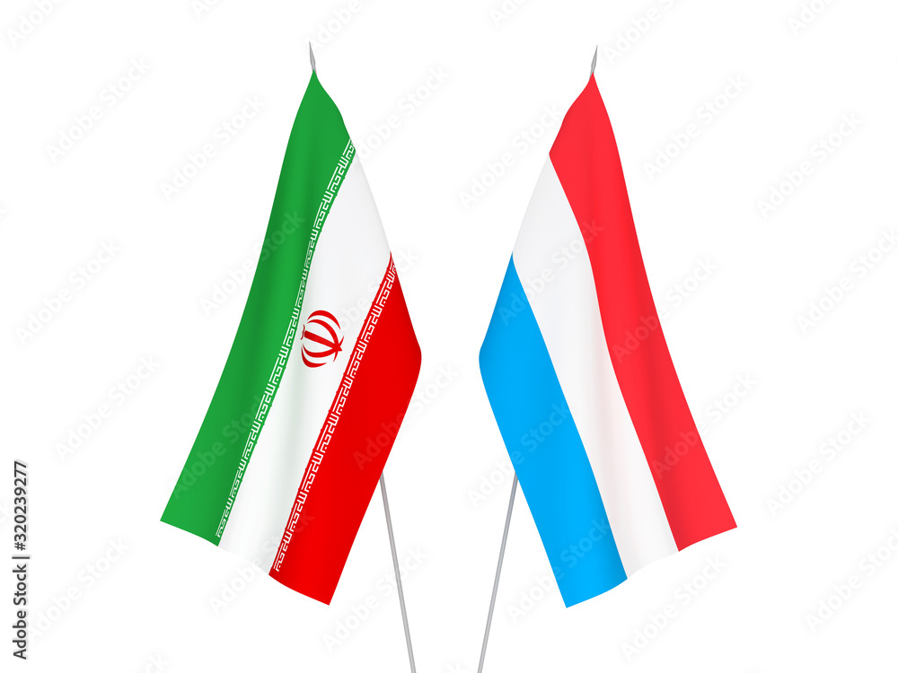 Luxembourg and Iran flags