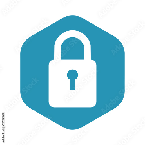 Lock icon. Closed padlock symbolizing protection and protection. Vector illustration isolated on white background for design and web.