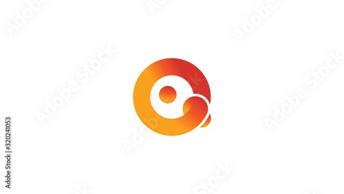 IQ I Q Colorful Letter Design with Creative Origami Triangles Rainbow Vector.