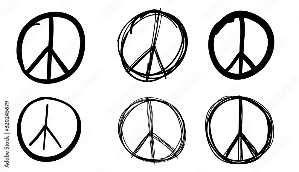 Peace sign set, vector illustration. Peace sign set, vector illustration.
