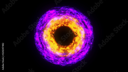 3d rendering of explosion shock wave. Computer generated abstract colorful background