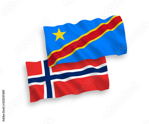 Free Download Flags of Norway and Democratic Republic of the Congo on a white background - GFXLoad