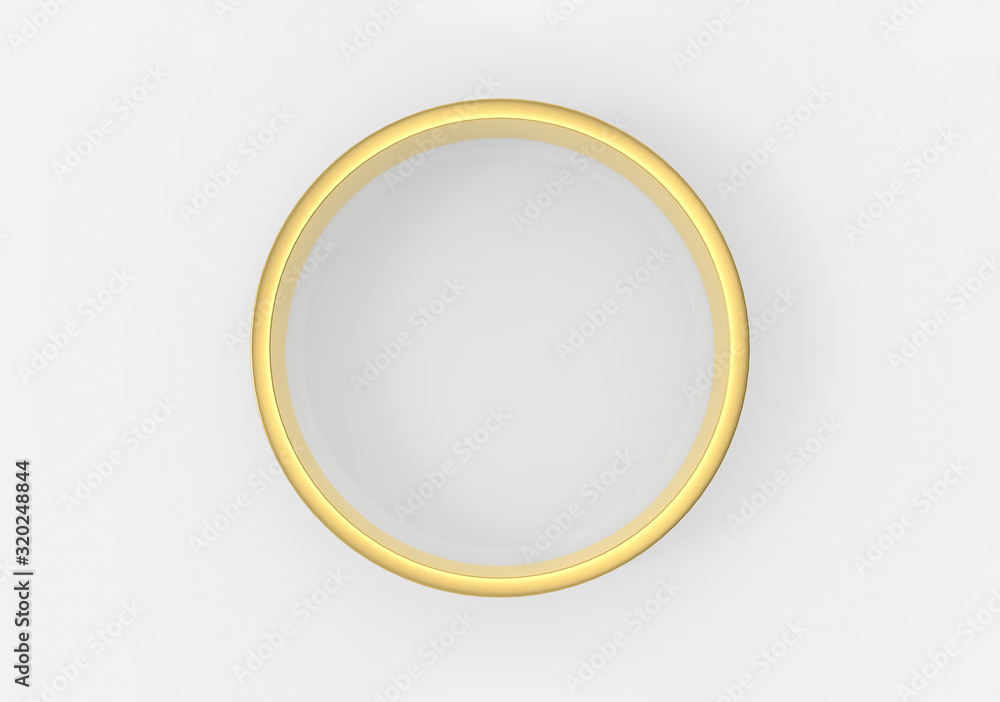 3d rendering. Luxurious Golden ring on gray background. 3d rendering. Luxurious Golden ring on gray background.