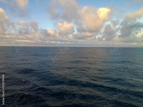 golden hour clouds at sea