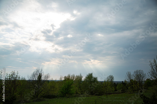 Spring landscape in the middle zone of Russia.