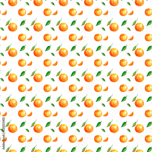 Fototapeta Naklejka Na Ścianę i Meble -  Fresg orange pattern on white background