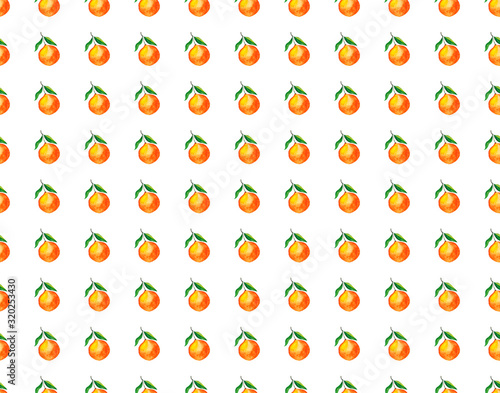 Fototapeta Naklejka Na Ścianę i Meble -  Fresg orange pattern on white background