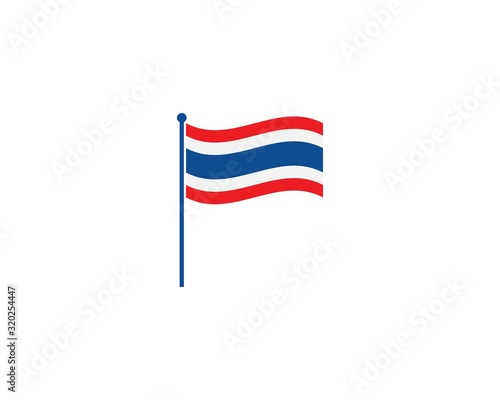 thailand flag icon vector illustration
