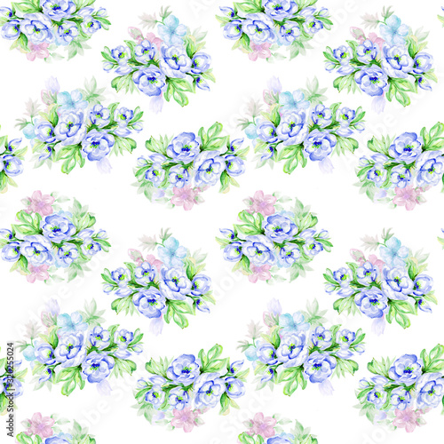 Seamless sweet pastel Floral Background for design, scrapbook stock illustration