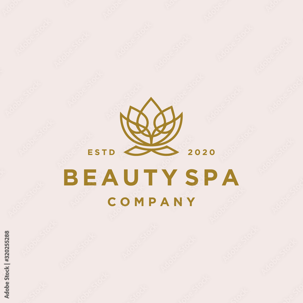 Lotus Flower Logo Beauty Spa salon Cosmetics