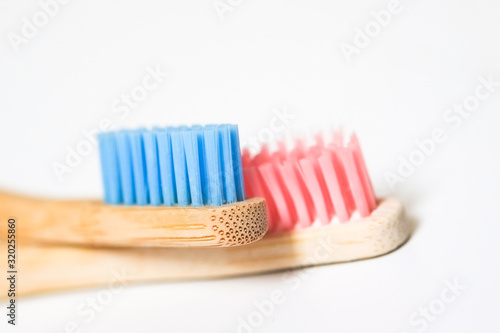 Toothbrush  isolated on white. Selective focus.