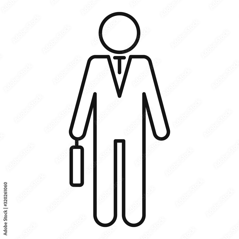 Businessman icon. Outline businessman vector icon for web design isolated on white background Businessman icon. Outline businessman vector icon for web design isolated on white background