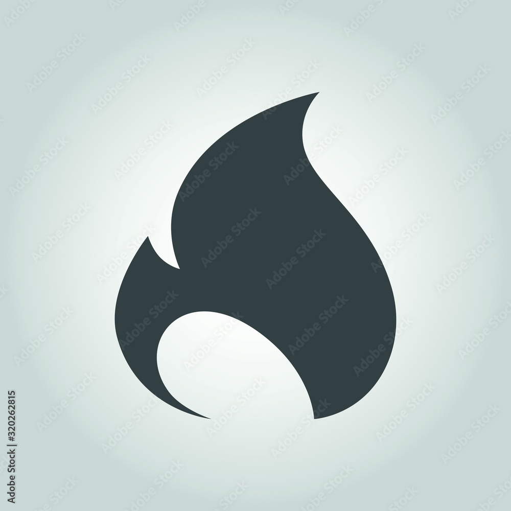Fire flat symbol icon. Design element Fire flat symbol icon. Design element