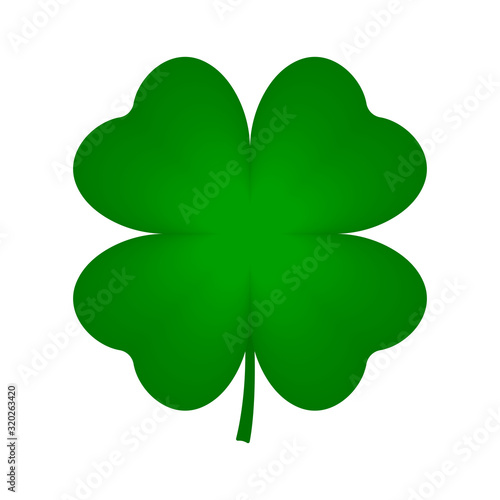 Fotografia, Obraz Four leaf clover icon. Vector.