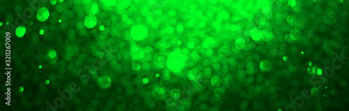 Abstract green bokeh light background,banner web