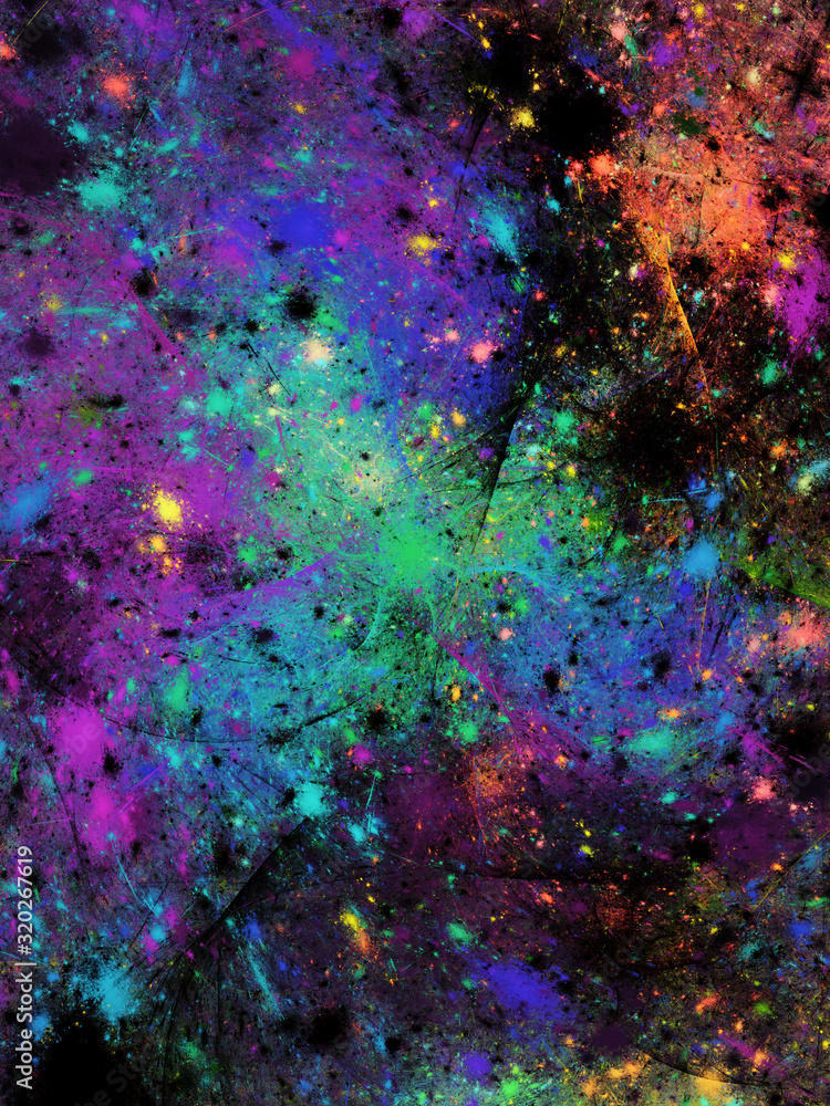 Fototapeta premium abstract chaotic fractal background 3D rendering illustration