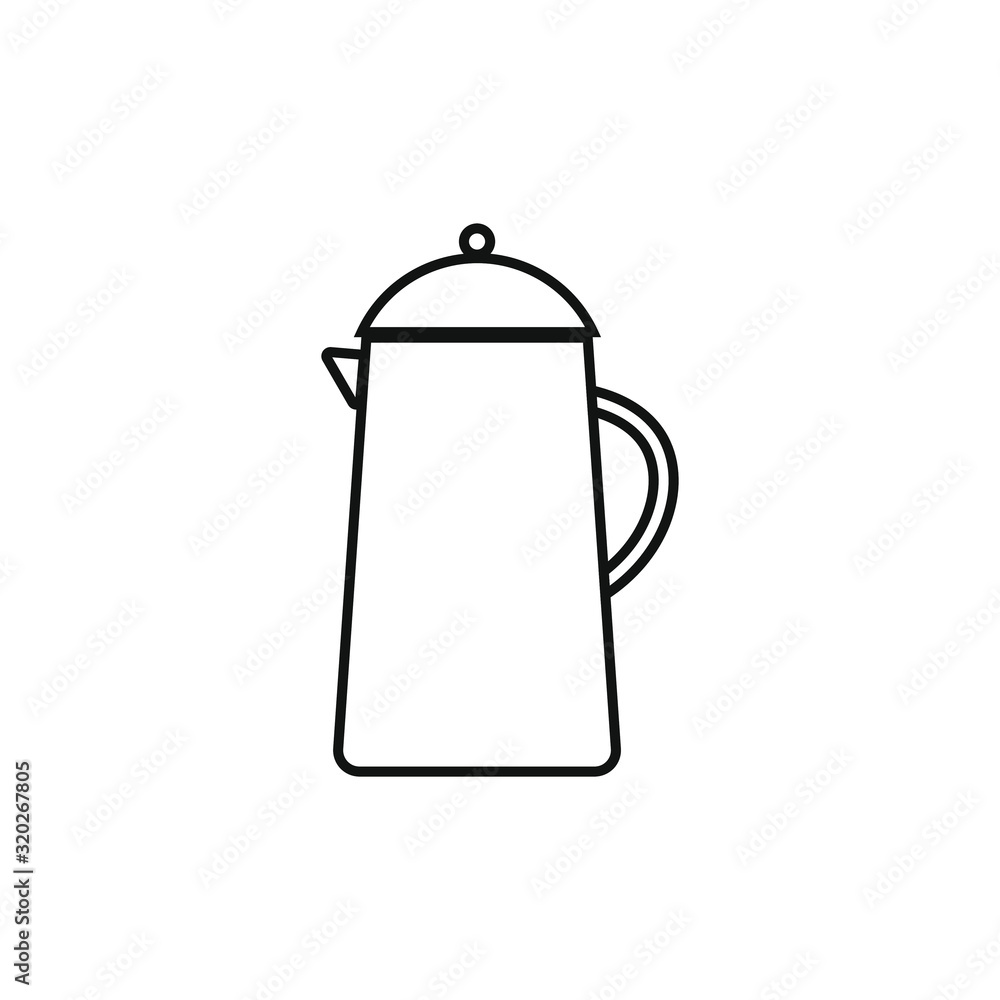 vector icon of coffee maker with handle vector icon of coffee maker with handle