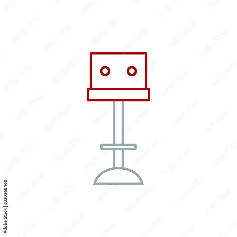 bar chair high chair vector icon bar chair high chair vector icon