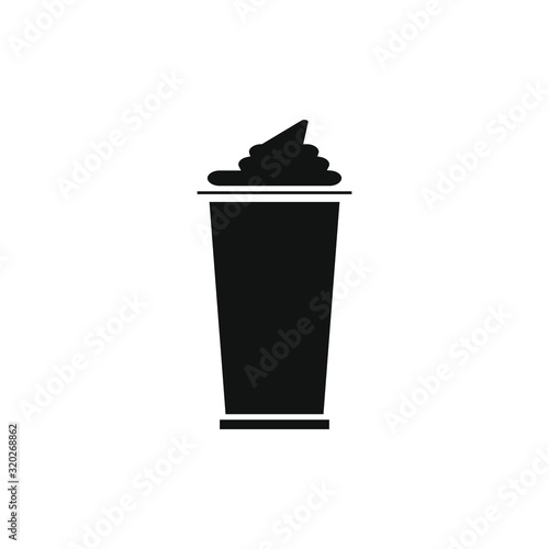 vector icon of cappuccino coffee frappe