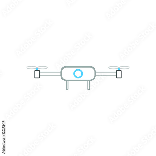 vector icon of flying drone with camera