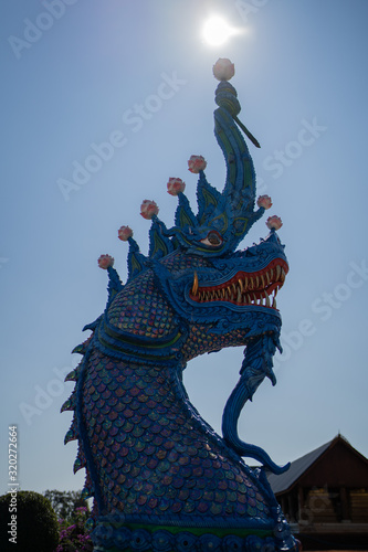 Blue dragon at wat ban den (chaingmai)