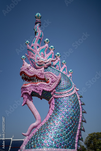 Pink dragon at wat ban den (chaingmai)